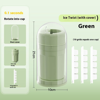 Twisting Ice Cup Rotating Release Ice Cube Trays Rotation With Cover Ice Block Mold For Freezer Home Refrigerator Storage