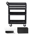5-Tier Tool Cart with Wheels, 400 lbs Load Capacity, Rolling Work Cart with 2 Drawers & Pegboard, Mechanic Tool Storage Organizer with Locking System for Garage, Warehouse and Repair Shop, Black