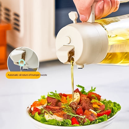 470ML Olive Oil Sprayer Dispenser For Cooking BBQ 2 In 1 Glass Oil Vinegar Soy Sauce Spray Kitchen Oil Bottle For Air Fryer - Eloy Royal