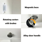 Kitchen island rolling trolley cart with Adjustable Shelves and towel rack rubber wood table top - Eloy Royal