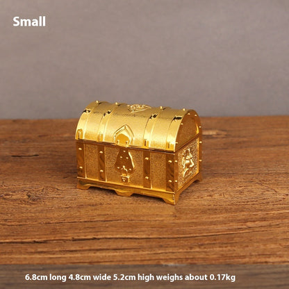 Retro Chinese Style Wedding Jewelry Box Alloy Hand Jewelry Storage Box With Lock