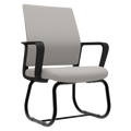 Minimalist Modern Office Chair with Metal Frame, Soft Comfort Mesh Backrest, Black+Gray, Polyurethane Cushion, Home & Office Use