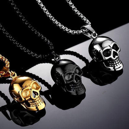 Halloween Skull Necklace Personality Punk Necklace Men Fashion Titanium Steel Accessories