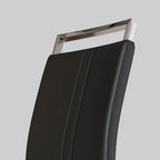 Modern Dining Chairs,PU Faux Leather High Back Upholstered Side Chair with C-shaped Tube plating Metal Legs for Dining Room Kitchen Vanity Patio Club Guest Office Chair (Set of 4) (Black+PU Leather) - Eloy Royal