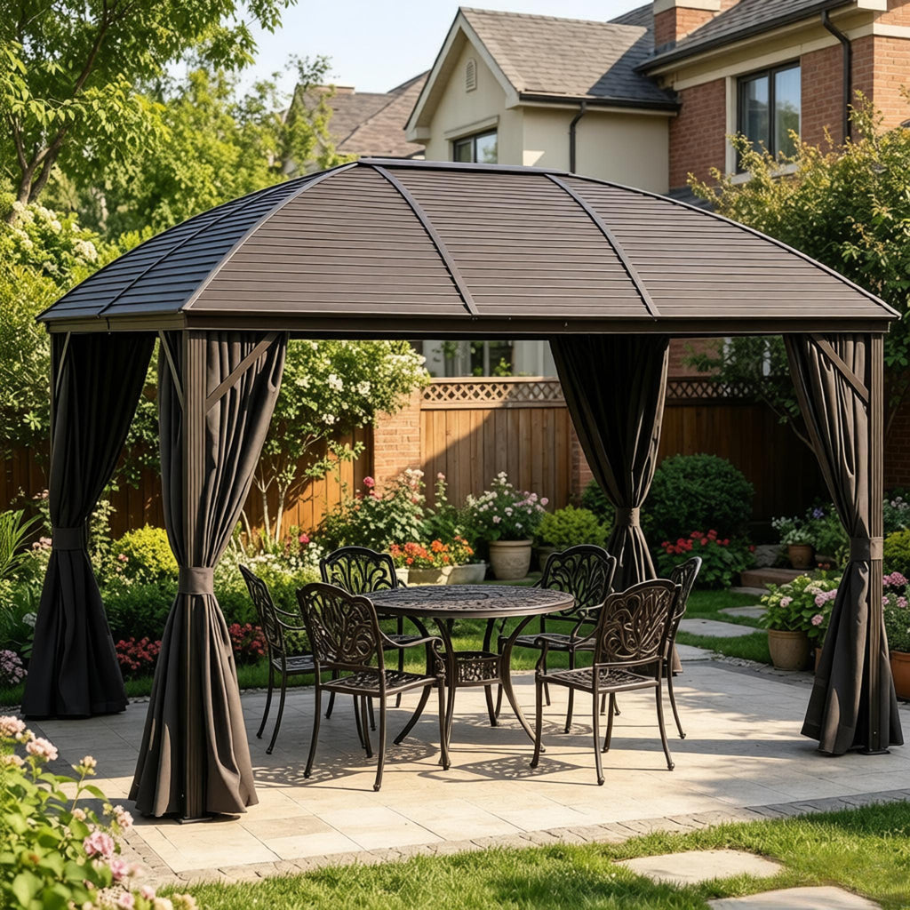 Garden Hardtop Gazebo,Metal Gazebo Canopy,Outdoor Gazebo