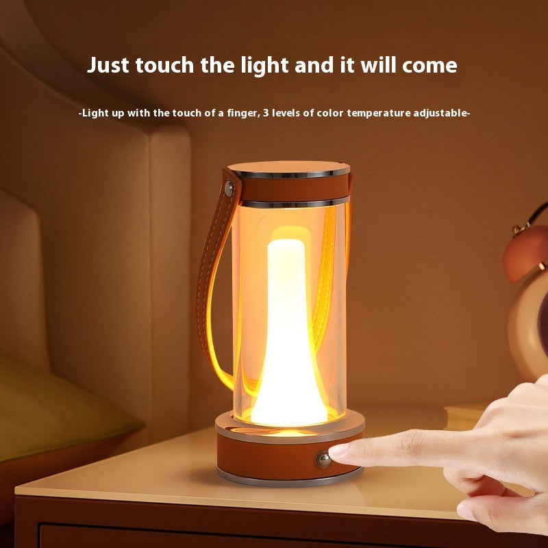 Creative Rechargeable Atmosphere Camping Leather Portable Table Lamp - Eloy Royal