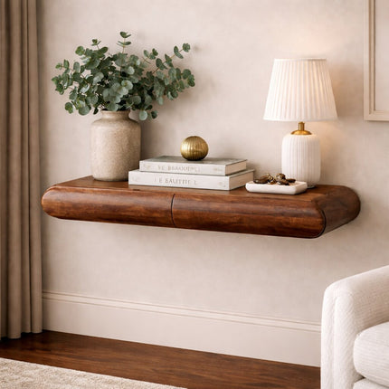 Solid Wood Solis Lowline Media Unit, 2 Drawers
