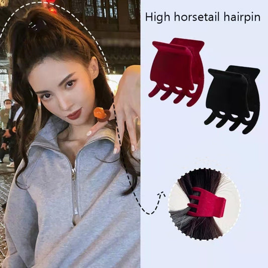 Small Size Flocking Grip High Ponytail Anti-collapse Fixed Gadget