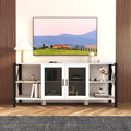 TV Stands for Living Room, Industrial TV Stand for Bedroom Furniture, Farmhouse TV Stand 80 Inch Television Stand , Modern Horizontal Wood and Metal Open Bookshelf