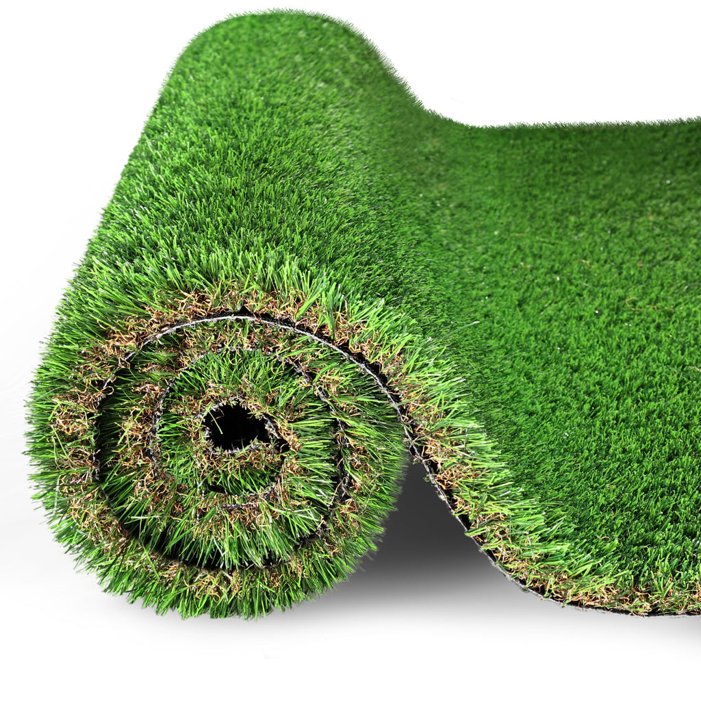 6.5FTX33FT Outdoor Artificial Grass Runner Rug, Thick Realistic Fake Grass Roll Decor Patio Balcony Garden Lawn, Dog Pets Turf Drain Mat, 1.38' Pile Height