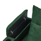 Modern Style Single Sofa Couch with Storage, USB Ports, Cup Holders, Green Corduroy - Eloy Royal