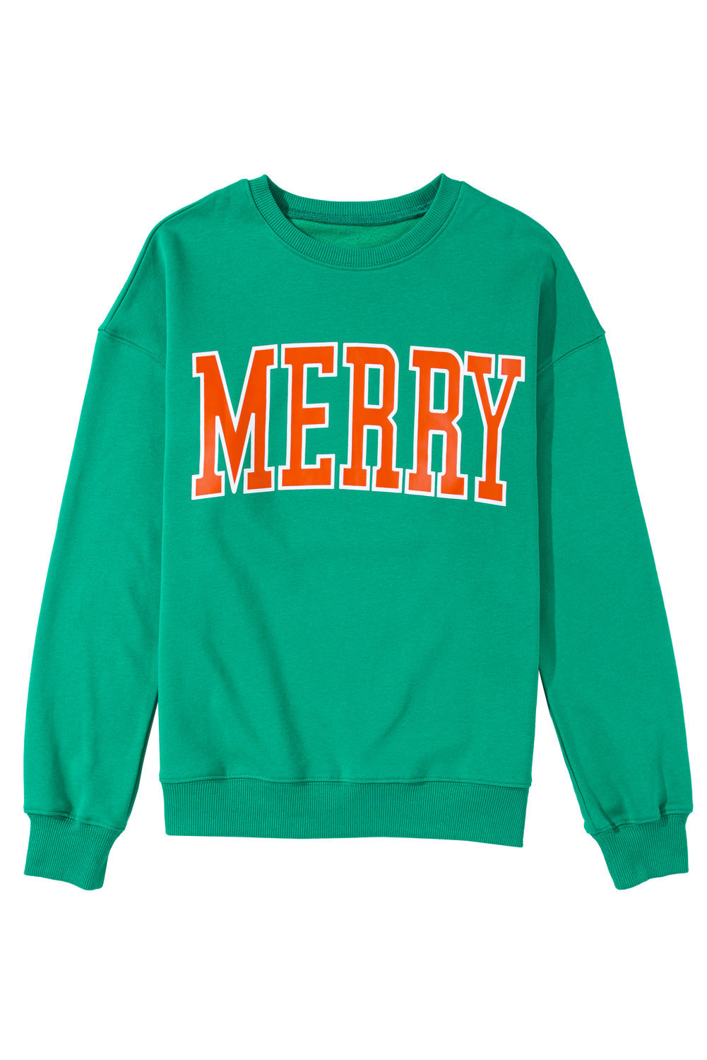 White Tinsel Merry Drop Sleeve Christmas Sweatshirt