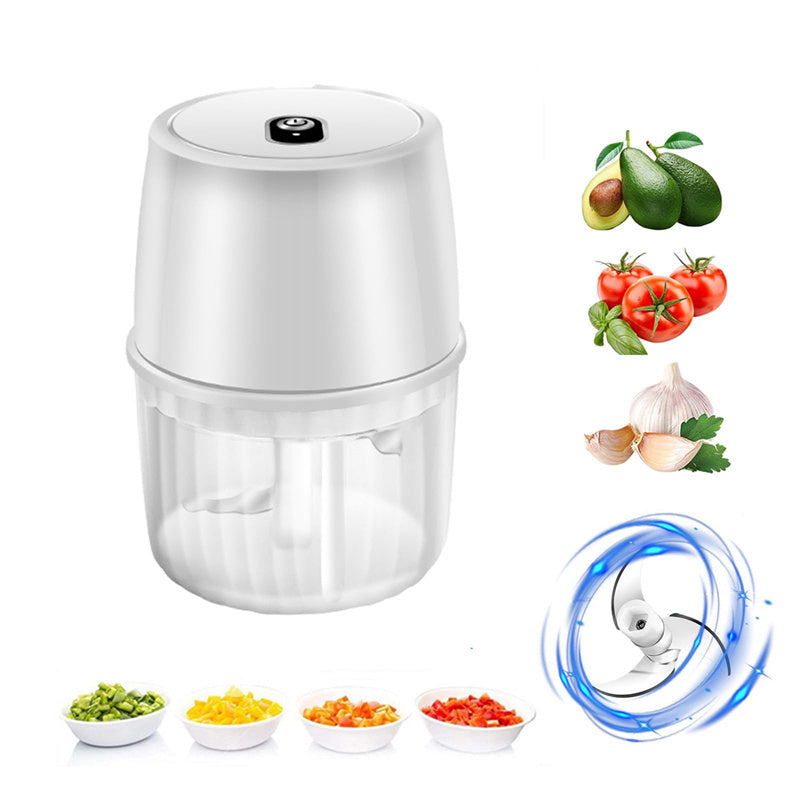 USB Rechargeable Electric Garlic Press Portable Wireless Food Chopper Mini Complementary Food Mixer Kitchen Gadgets - Eloy Royal