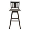 Swivel Pub Height Chairs Dining Room Wood Rustic Set of 8 Gray
