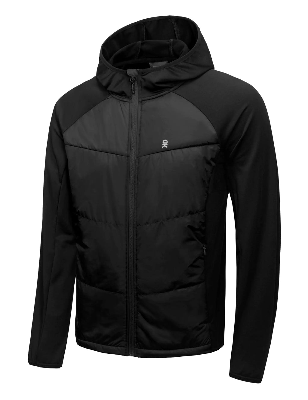 Little Donkey Andy Mens Running Jacket Lightweight Thermal Hybrid Puffer Jacket for Men Golf Hiking（Black 3XL）