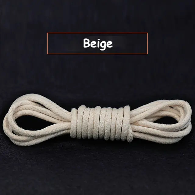 Cotton Waxed Round Shoelaces Set - Eloy Royal