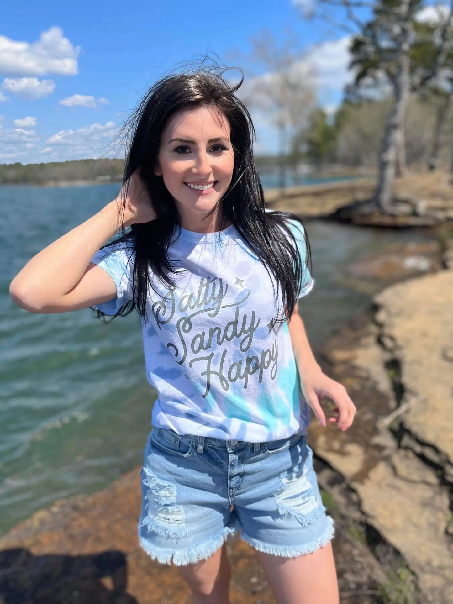 Salty Sandy Happy Tie Dye Tee