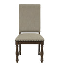 Side Chairs Dining Room Wood Veneer Traditional Set of 8 Beige
