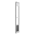 Dog Door for Sliding Glass Door, 75 7/8' to 80 11/16' Adjustable Height, Aluminum Alloy Frame with Flap, Lock Design, for Large-Sized Dogs, 180° Swing-Open Sliding Glass Pet Doors for Renters