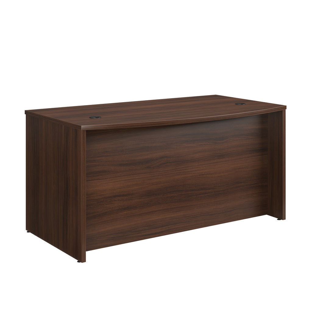 Bowfront Executive Desk 60', Brown finish