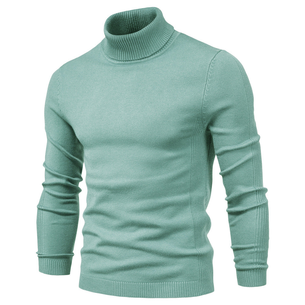 High Neck Men's Casual Knit Sweater