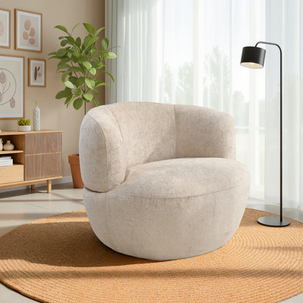 Thornton Sand Chenille Swivel Chair