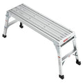 Work Platform Aluminum Portable Bench Folding Ladder ANSI Capacity 225 LBS 40'