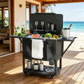Mobile Chill Hub Cart,Mobile Outdoor Cooler Cart,Portable Party Cooler Cart,Patio Beverage Station