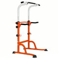 Sport Power Tower Workout Dip Station Pull Up Bar, Height Adjustable Multi-Function Dip Stand for Home Gym Strength Training Fitness Equipment orange