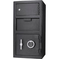 Steel Digital Keypad Large Locker Depository Safe in Black, 14 x 14 x 27.25 inches