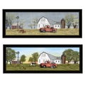Trendy Decor 4U 'Billy Jacobs Summer/Spring Seasonal' Framed Wall Art, Modern Home Decor 2 Piece Vignette for Living Room, Bedroom & Farmhouse Wall Decoration by Billy Jacobs