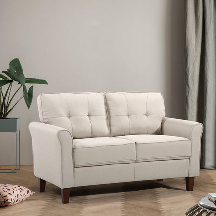 Mid-Century Loveseat Sofa, 2-Seater Couch for Living Room, Apartment, Guest Room & Home Office
