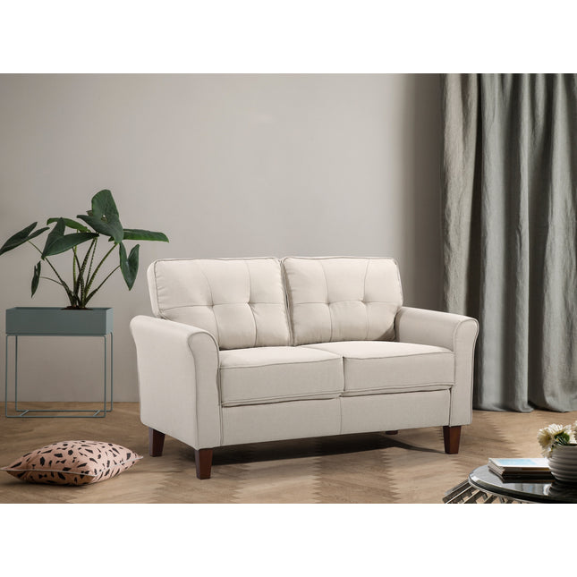 Mid-Century Loveseat Sofa, 2-Seater Couch for Living Room, Apartment, Guest Room & Home Office