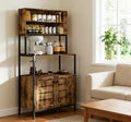 Rack with Power Outlet and Storage Shelves,Convenient for Your Home