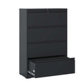 4 Drawer Lateral File Cabinet, Heavy Duty Metal Filing Cabinet in Black, Eco-Friendly Cold-Rolled Steel, 35.4 Inch Wide for Home Office, Holds Letter/Legal/A4 Files