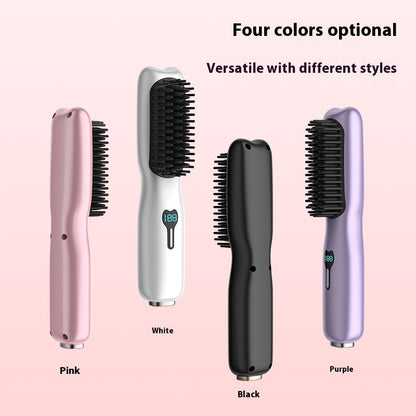 Rechargeable Wireless Straight Comb Portable Negative Ion Hair Straightener