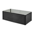Metal Raised Garden Bed, 6 x 3 x 2 ft Outdoor Galvanized Planter Garden Box, Open Bottom Design, Large Planter Raised Bed for Growing Vegetables, Flowers, Herbs, and Succulents, Dark Gray