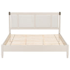Solid Wood King Size Bed-Grey, Box 1 Of 2: Footboard,Center rails support slats,leg support slats,Side rails,Hardware, Complete SKU N770PK361419E