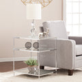 Knox Glam Mirrored Side Table - Chrome