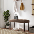Strata Velvet Upholstered Dining Bench, Chocolate