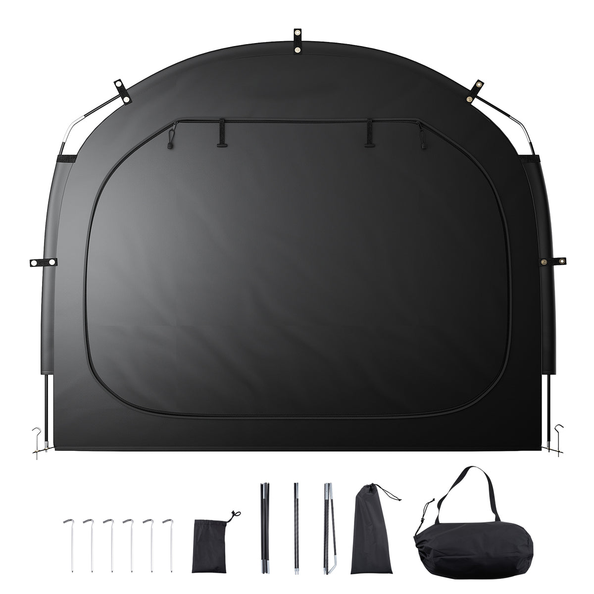 Bike Storage Tent, 5 Bikes, Outdoor Spacious Bike Storage Tent with Ventilated Window, Waterproof Easy-to-Install Bike Tent with High Strength Fiberglass & Dual Zippers, Fit for Bicycle
