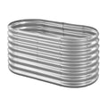 Metal Raised Garden Bed, 4 x 2 x 2 ft Oval Outdoor Galvanized Planter Garden Box, Open Bottom Design, Large Planter Raised Bed for Growing Vegetables, Flowers, and Succulents, Galvanized Color