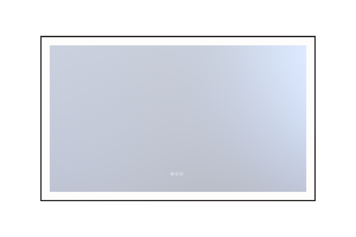 60*36in LED Mirror with Defogger & Dimmable, 3-Color Temperature (3000/4000/6000K), Closed Corner Frame, ETL Listed.