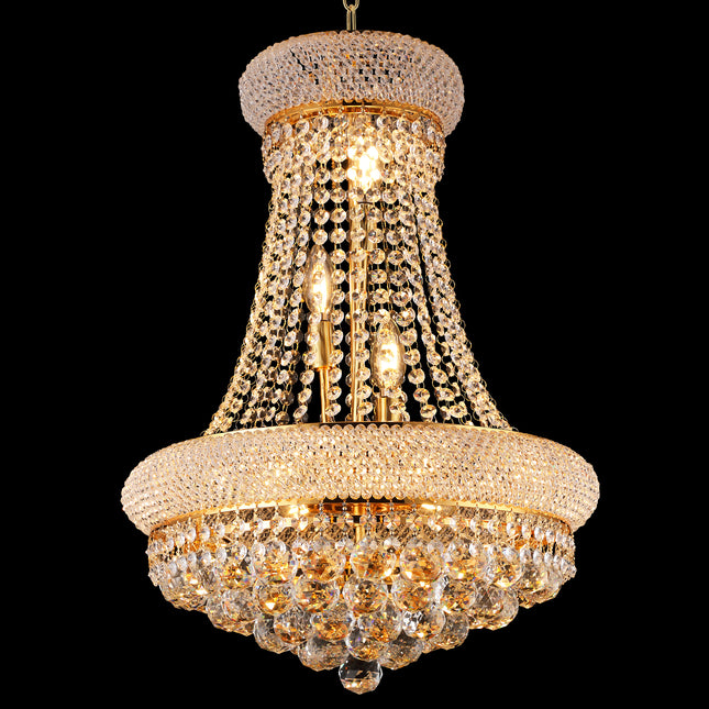 9-Light French Empire Style Ceiling Light with LED Bulbs with Bedroom