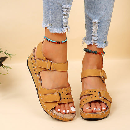 Wedge Sandals Summer Velcro Platform Shoes Women - Eloy Royal