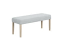 Contemporary Style 1pc Gray Upholstered Seat Bench Standard Height Wooden Dining Room Furniture