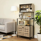 Coffee Station,Rack with Power Outlet and Storage Shelves,Convenient for Your Home