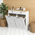Bathroom Storage Cabinet,Tilt Out Laundry Hamper Cabinet