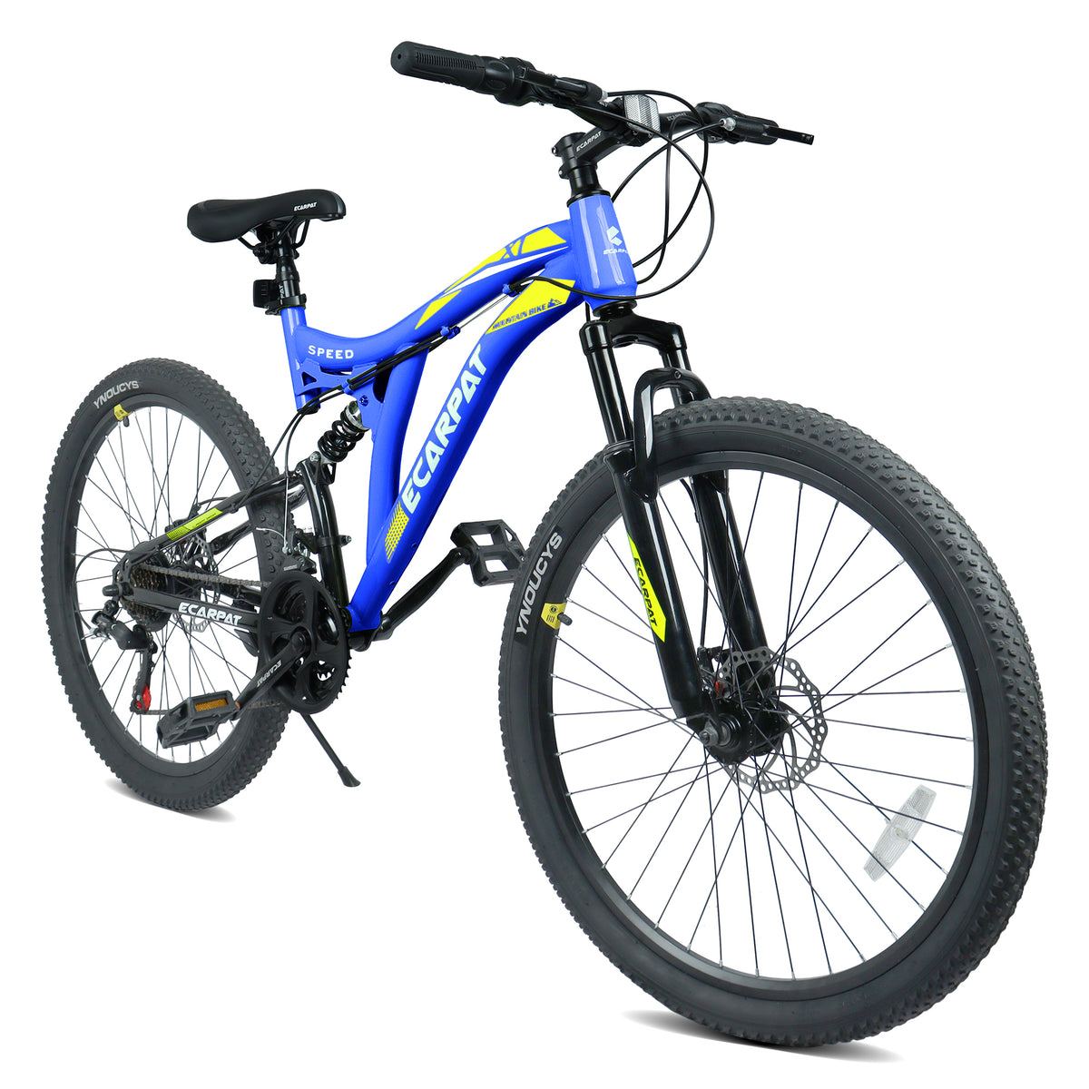 A26003 26 Inch Mountain Bike with 21-Speeds & Full Suspension Steel Frame, Alloy Rims, Disc Brakes For All Terrains, Men & Women, Multiple Colors
