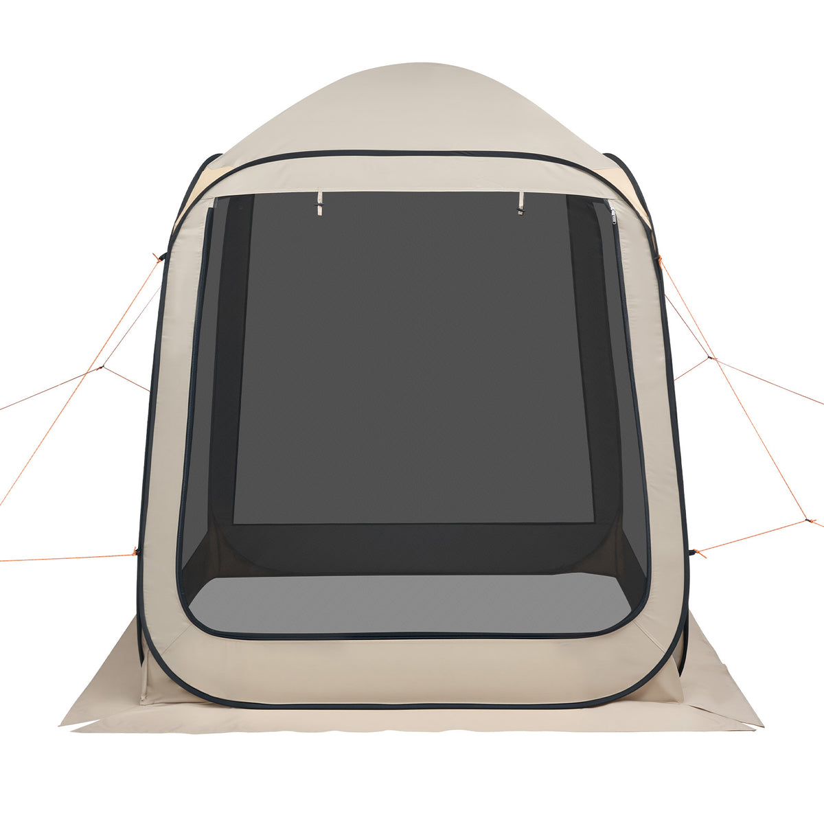Screen House Tent, 6 x 6 ft, 4-6 Person Pop Up Screen Tent, Portable Screened in Canopy with Carry Bag, Netting Sides, Ground Stakes, for Garden, Patio, Backyard, and Outdoor Activities, Beige